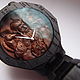 Wooden handmade clock One with crows. Watches. Etnika workshop. Online shopping on My Livemaster.  Фото №2