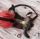 Headband black and red in the style of the 20s, Tiaras, Moscow,  Фото №1