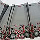 вышивка на сетке  Mil-89 черно/красно/серого цвета, Аппликации, Москва,  Фото №1
