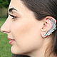 Заказать Серьга кафф Крыло Ангела из серебра 925 пробы GA0029. Sunny Silver. Ярмарка Мастеров. . Каффы Фото №3