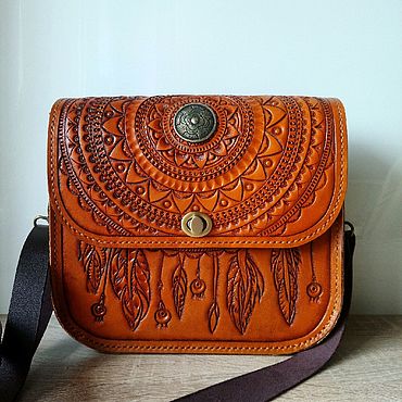 Сумки ручной работы. Ярмарка Мастеров - ручная работа Кожаная сумка "Тайна". Handmade.
