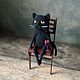 Котик на стуле с бокалом вина. Войлочная игрушка. ЗИМА( Татьяна Фёдорова). Ярмарка Мастеров.  Фото №10