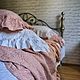Заказать Льняное постельное белье Нюд с рюшами умягченный. iva olinen home. Ярмарка Мастеров. . Комплекты постельного белья Фото №3