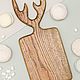 Cutting board straight small with horns, color 'walnut'. Cutting Boards. derevyannaya-masterskaya-yasen (yasen-wood). Online shopping on My Livemaster.  Фото №2