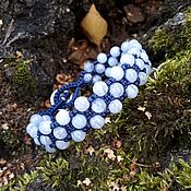 Украшения handmade. Livemaster - original item Agate blue. Bracelet braided. Handmade.