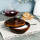 Wooden cedar sugar bowl for honey, salt, spices #K49, Sugar Bowls, Novokuznetsk,  Фото №1