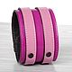 Заказать Purple Pink Wide Leather Bracelet, Custom Leather Cuff. Made In Rainbow. Ярмарка Мастеров. . Hard bracelet Фото №3