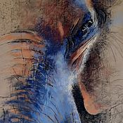 Картины и панно handmade. Livemaster - original item Painting for the loft Abstract Elephant (gray-blue brick). Handmade.