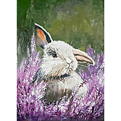 Картины и панно handmade. Livemaster - original item Rabbit Oil Painting. Handmade.