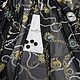 Стильная сетка в стиле Louis Vuitton. Морская тематика на чёрном фоне, Ткани, Омск,  Фото №1