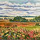  Oil painting Landscape ' Fields and meadow flowers', Pictures, Moscow,  Фото №1