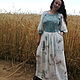 Women's long white linen dress 'Song of Summer', Dresses, Baranovichi,  Фото №1