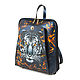 Mochila de cuero plano Tigre en llamas'. Classic Bag. Pelle Volare. Интернет-магазин Ярмарка Мастеров.  Фото №2