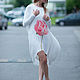 Summer, white tunic with pattern - TU0435TR. Dresses. EUG fashion. Online shopping on My Livemaster.  Фото №2