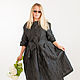 Платье нарядное из черной тафты крэш MUHA-490b. Платья. MUHA (vintagechic). Ярмарка Мастеров.  Фото №6