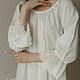 Jane Air nightgown made of silk cambric milky color. Nightdress. Delicate Clothing Store (Daria). My Livemaster. Фото №5