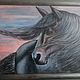 Painting Black Horse at sunset oil on canvas. Pictures. Картины для души Virgo gallery. Online shopping on My Livemaster.  Фото №2