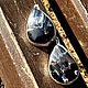 Серьги Питерсит серебро 925. Серьги классические. Jeweller -Danil. Интернет-магазин Ярмарка Мастеров.  Фото №2