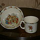 Royal Doulton Тарелочка и кружка кролики Bunnykins Англия. Детская посуда. Мир фарфора и украшений. Интернет-магазин Ярмарка Мастеров.  Фото №2