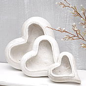 Цветы и флористика handmade. Livemaster - original item Concrete pots Heart for cacti and succulents floristry and decor. Handmade.