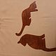 Silhouette of cats on the door jamb or window. Words. DG labs. Online shopping on My Livemaster.  Фото №2