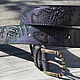 Order Black Blue Purple Leather Belt. Two Starlings. Livemaster. . Straps Фото №3
