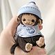 Обезьянка тедди teddy monkey мартышка ручной работы. Тедди Зверята. LuckyBearsShop. Ярмарка Мастеров.  Фото №5