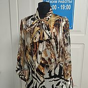 Одежда handmade. Livemaster - original item blouse: Silk blouse with a bow. Handmade.