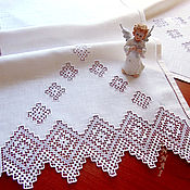 Свадебный салон handmade. Livemaster - original item The Festive towel, linen, hand embroidery, white. Handmade.