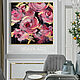 Картина розовые розы 80x80 картина большие цветы. Картины. NiravaArts. Ярмарка Мастеров.  Фото №5