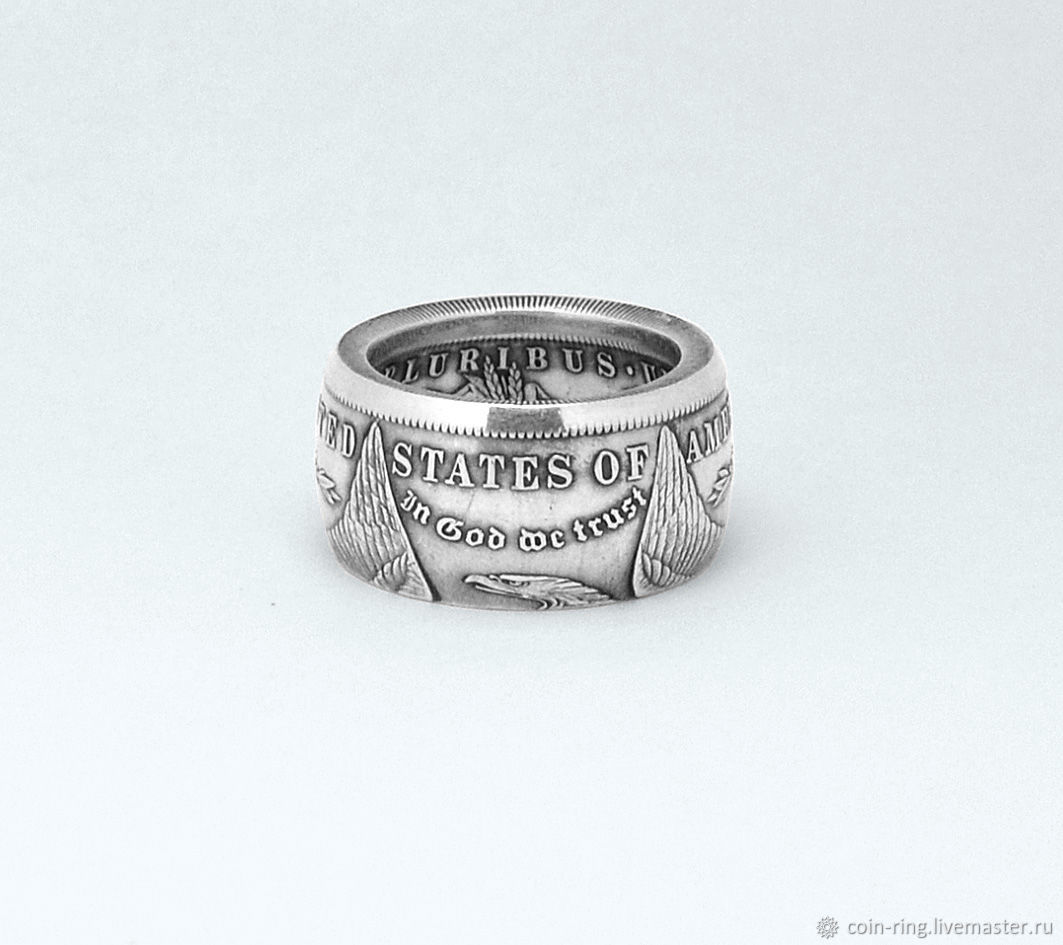 US 1 Coin Ring Morgan Dollar Silver 900 Rings Krasnoyarsk