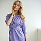 Order A silhouette dress made of Lavender wool, woolen in the office fitted. mozaika-rus. Livemaster. . Dresses Фото №3