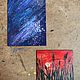 Set of oil paintings miniatures: « Cosmos ' and ' Red sunset», Pictures, Novosibirsk,  Фото №1