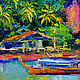 Oil painting with the sea 'Krabi. Railay Beach'. Pictures. Multicolor Gallery. My Livemaster. Фото №4