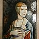Ceramic panels lady with the Ermine
