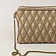 Women's handbag, cross-body, gold clutch, gold bag, 196