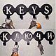 Ключница металлическая Ключи, KEYS, Ключницы настенные, Каменск-Уральский,  Фото №1
