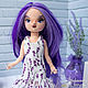 Magical Doll with Purple Hair. Interior doll. Soleatoys. My Livemaster. Фото №5
