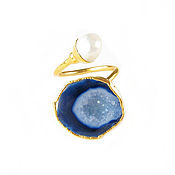 Украшения handmade. Livemaster - original item Sapphire and quartz ring, Rough stone ring. Handmade.
