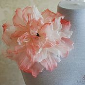 Flowers made of fabric. Silk flowers. Rosa Elena