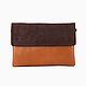 Bag genuine leather 'Brown squares tan'. Clutches. alekseevaksenia. Online shopping on My Livemaster.  Фото №2