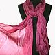 Silk scarf dark pink women's autumn demi-season silk scarf. Scarves. Silk scarves gift for Womans. My Livemaster. Фото №6