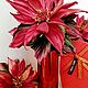 Order Flowers for New Year's composition / interior poinsettia flower. fancyflower. Livemaster. . Bouquets Фото №3