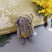 Куклы и игрушки handmade. Livemaster - original item Mini elephant Flo (color- dark grey) handmade toy. Handmade.