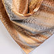 Order Brown silk scarf, jacquard. ArtBeklov. Livemaster. . Shawls1 Фото №3