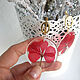 Earrings with Real Geranium Flowers Red Gilt 16k. Earrings. WonderLand. My Livemaster. Фото №6