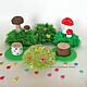 Order Forest glade Fly Agaric Flowers Knitted decorations for the puppet theater. sunnytoys-gifts. Livemaster. . Puppet show Фото №3