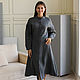 Linen dress with a graphite-colored stand-up collar, Dresses, Kaliningrad,  Фото №1