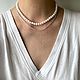 Чокер из жемчуга и серебра. Бусы из жемчуга и серебра. Чокер. 4NADYA Jewelry. Ярмарка Мастеров.  Фото №15