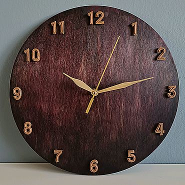 Часы настенные из дерева, пластика или металла